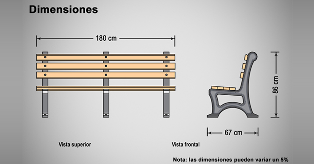 Banca de 180 cm (401-01)