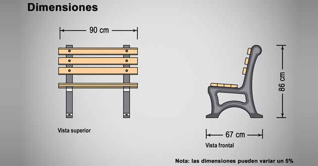 Banca de 90 cm