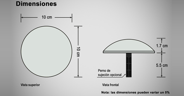 Boton de aluminio