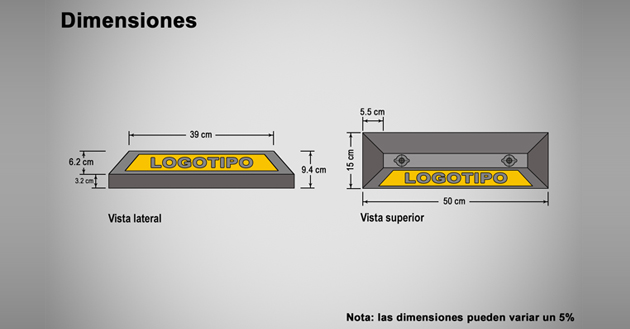 Tope estacionamiento 50cm