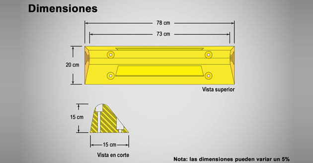 Bolardo para confinamiento vehicular