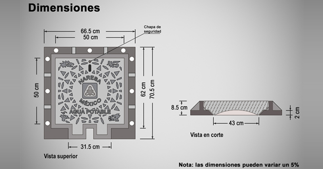 Marco y tapa para caja de válvulas